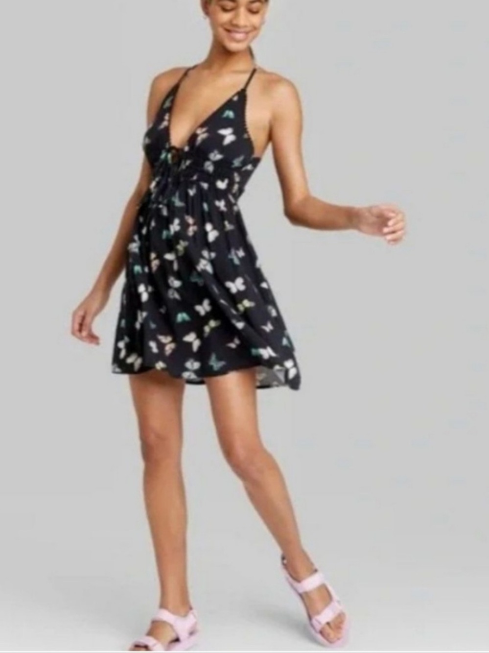 Wild Fable Babydoll Butterfly Dress M